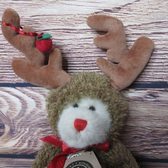 Boyds Bears Rudy Pitoody Reindeer Plush Beanie Stuffed Animal 12" - Picture 3 of 7
